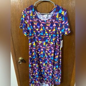 Geometric multicolor dress